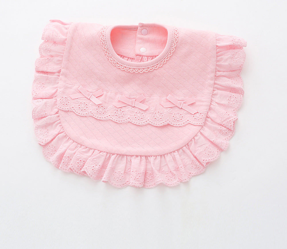 Baby Girls Solid Color Bow Baby Bibs Wholesale