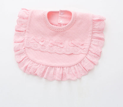 Baby Girls Solid Color Bow Baby Bibs Wholesale