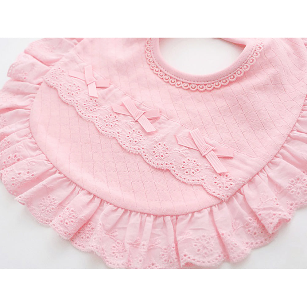 Baby Girls Solid Color Bow Baby Bibs Wholesale