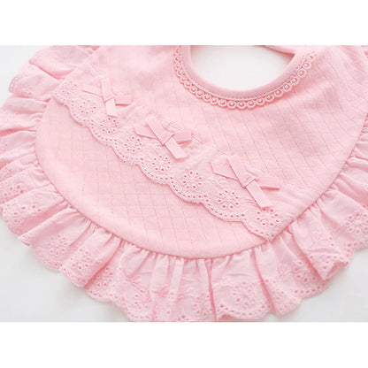 Baby Girls Solid Color Bow Baby Bibs Wholesale
