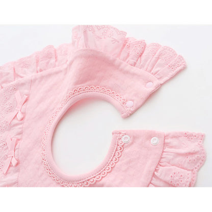 Baby Girls Solid Color Bow Baby Bibs Wholesale