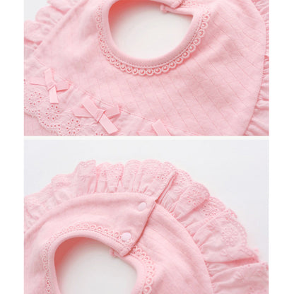 Baby Girls Solid Color Bow Baby Bibs Wholesale