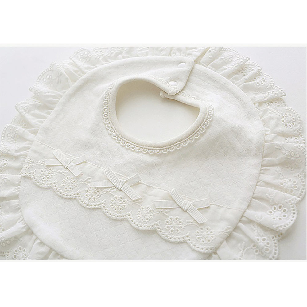 Baby Girls Solid Color Bow Baby Bibs Wholesale
