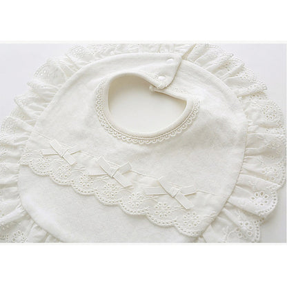 Baby Girls Solid Color Bow Baby Bibs Wholesale