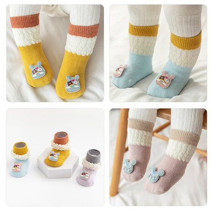 Baby Girls Boys Color-blocking Flower Animals Cartoon Lace