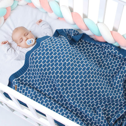 Baby Plaid Knitted Blanket Cover Wholesale Baby Clothes
