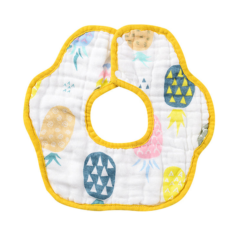 Baby Rainbow Fruit Animal Print Flower Shape Bibs