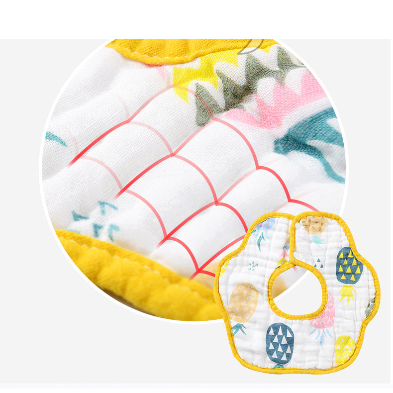Baby Rainbow Fruit Animal Print Flower Shape Bibs