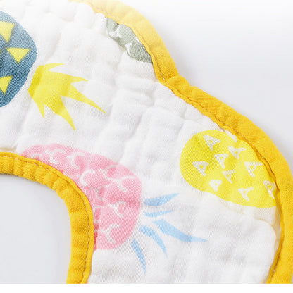 Baby Rainbow Fruit Animal Print Flower Shape Bibs