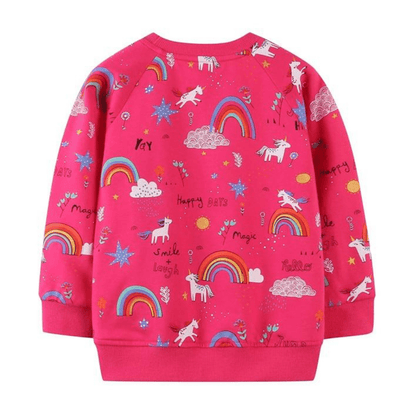 Rainbow Unicorn Pattern Print Design Sweater