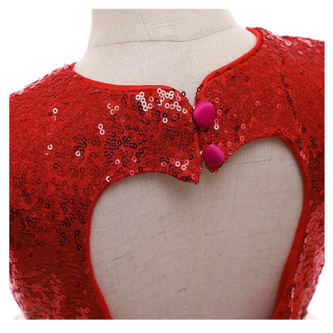 Backless Sequin and Star Princess Dress