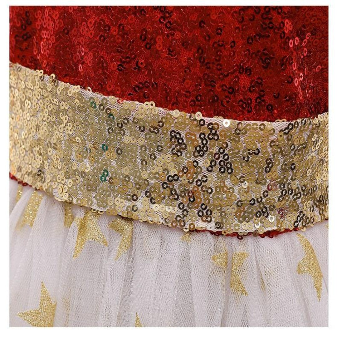 Backless Sequin and Star Princess Dress