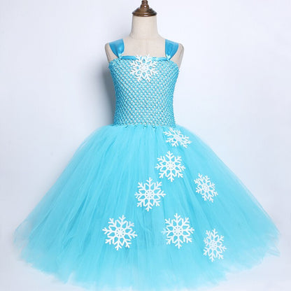 Snow Queen Cosplay Princess Party Tutu Dress Set