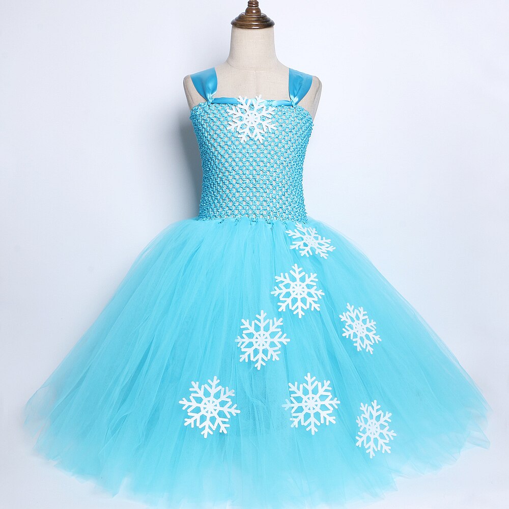 Snow Queen Cosplay Princess Party Tutu Dress Set