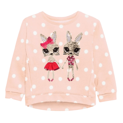 Bunny Friends Design Appliques Sweater
