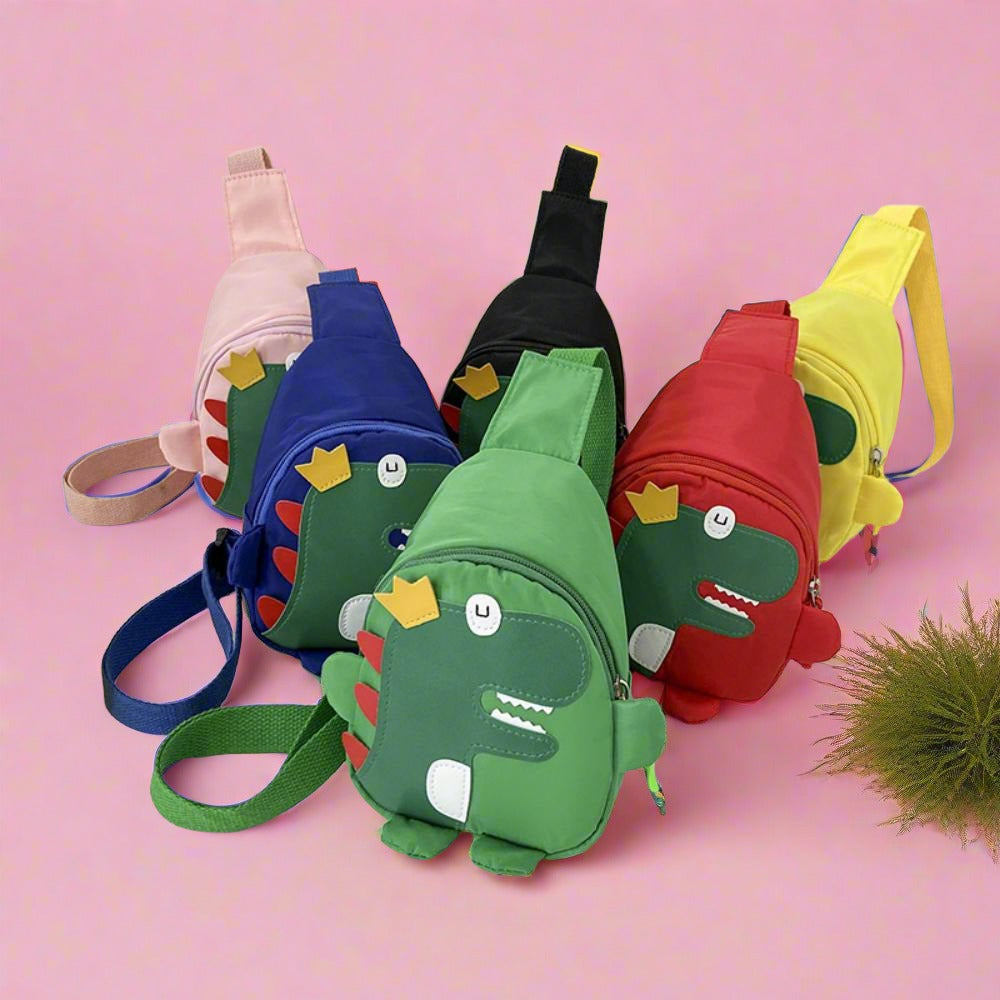 Cartoon Cute Little Dinosaur Nylon Children Diagonal Bag