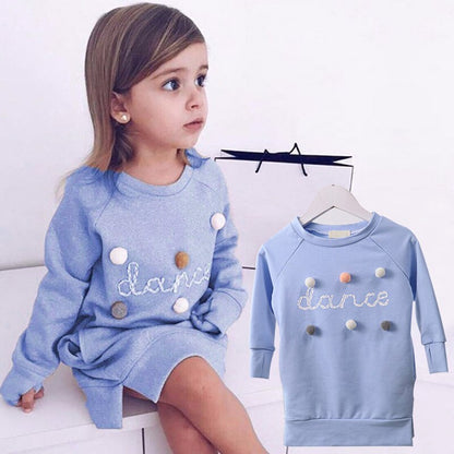 Princess Unicorn Print Knitted Sweater Mesh Dress