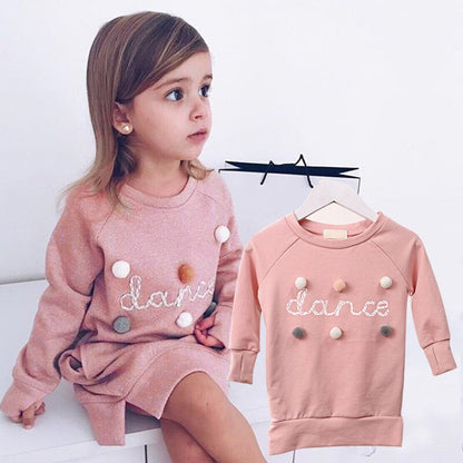 Princess Unicorn Print Knitted Sweater Mesh Dress