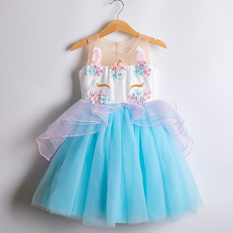 Floral Top Ruffle Tutu Dress