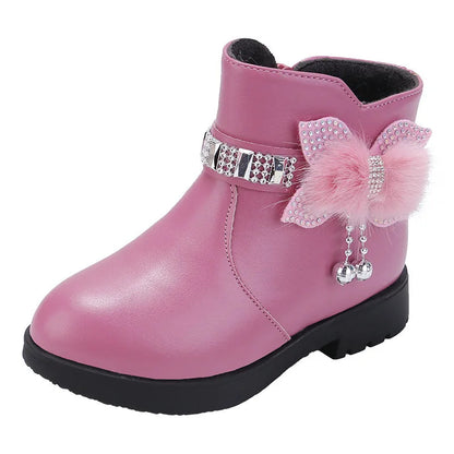 Cozy Mid-Length Leather Boots for Stylish Kids
