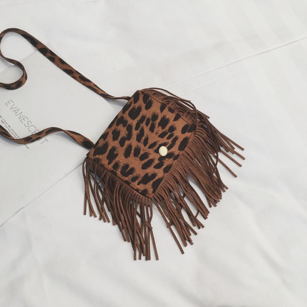 Children's Leopard Print One-shoulder Small Square Bag