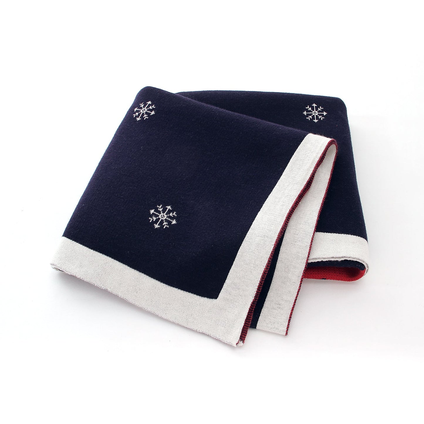 Christmas Elk Printed Wool Ball Solid Color Holding Blanket