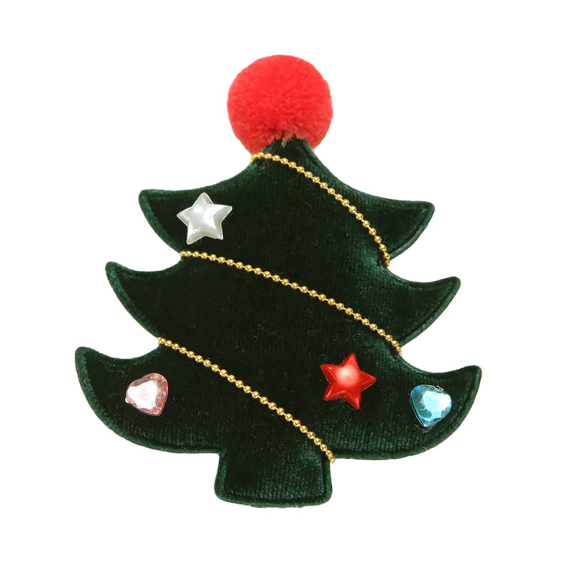 Cute Girl Christmas Star & Love Heart  Hair Clip