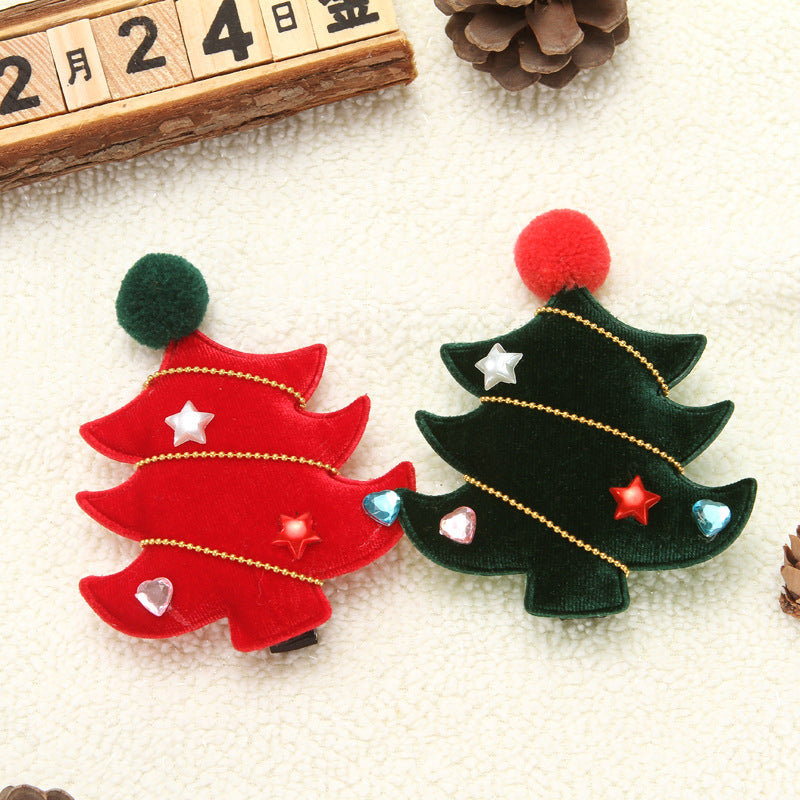 Cute Girl Christmas Star & Love Heart  Hair Clip
