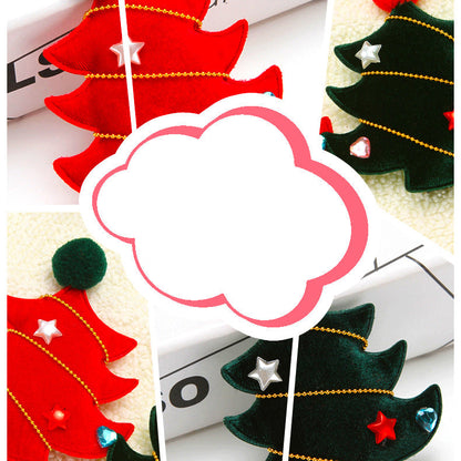Cute Girl Christmas Star & Love Heart  Hair Clip