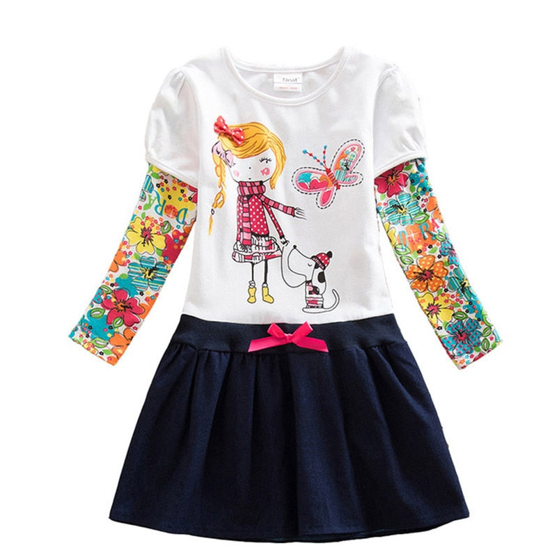 Sequin Rabbit Design Long Sleeve Top Dress