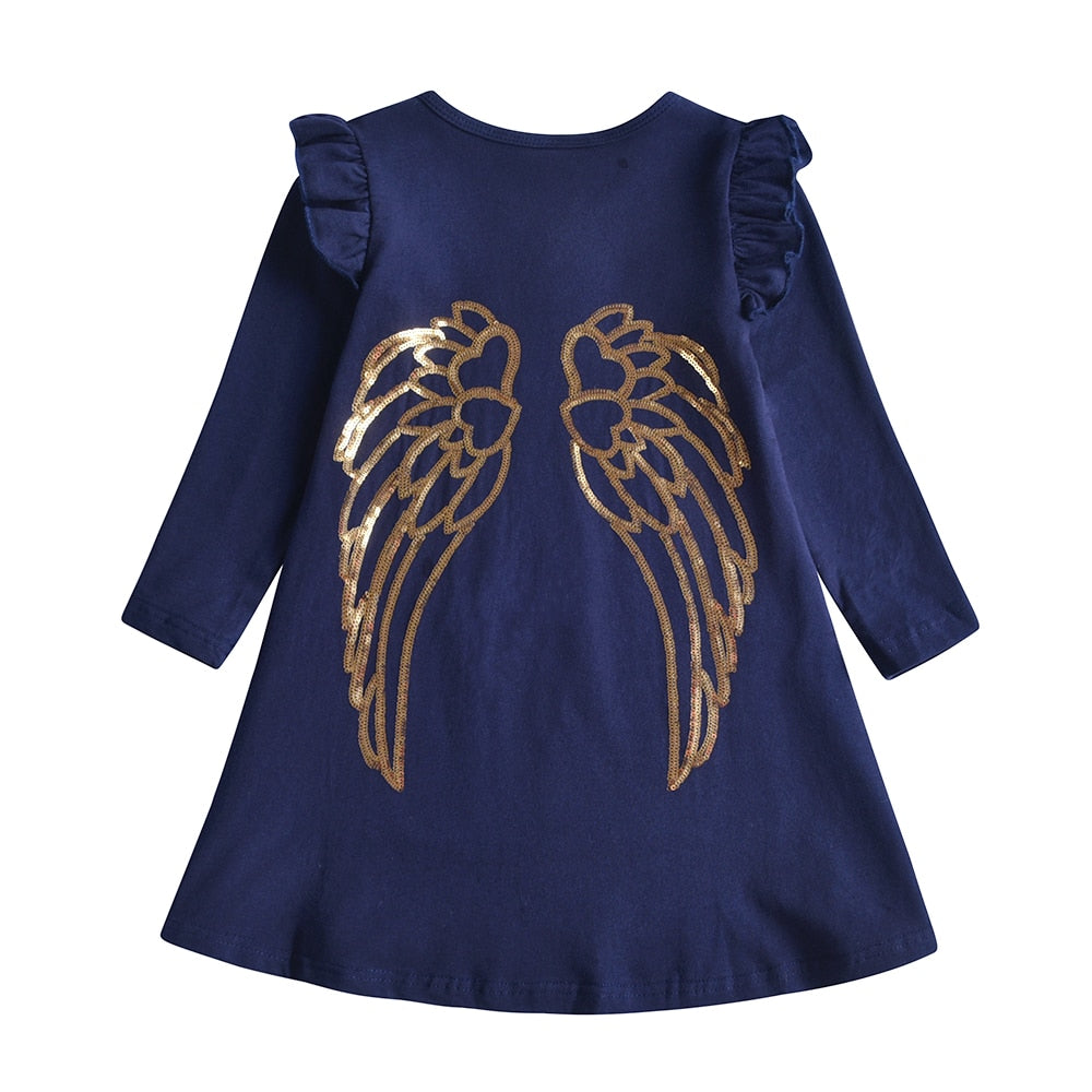 Sequin Rabbit Design Long Sleeve Top Dress