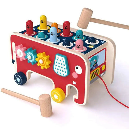 Elephant Drag and Hit Gopher Percussion Toy