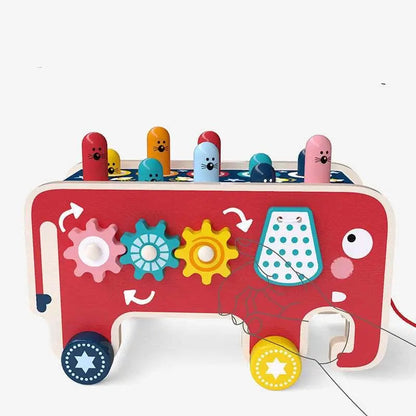 Elephant Drag and Hit Gopher Percussion Toy