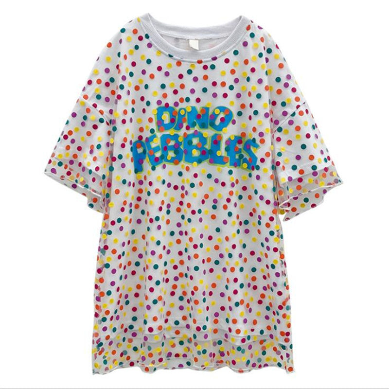 Fancy Polka Dot Mesh Dress