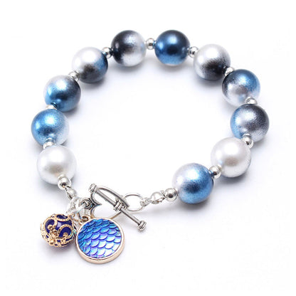Fashionable Girl Bubblegum Beaded Chunky Bracelet