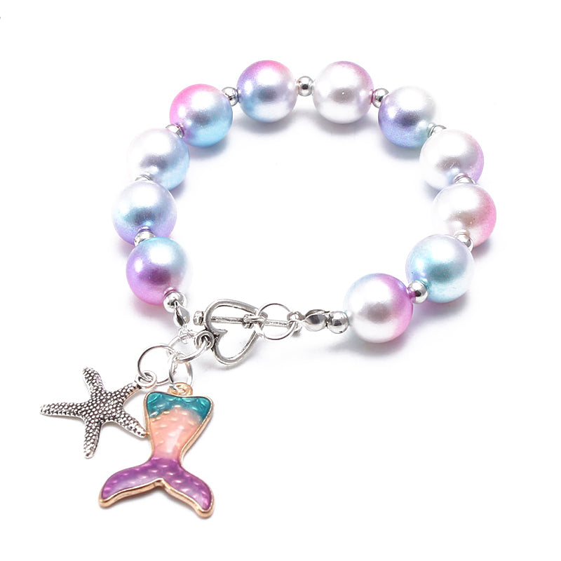 Fashionable Girl Bubblegum Beaded Chunky Bracelet