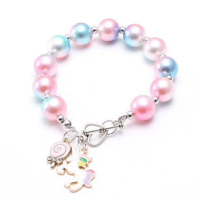 Fashionable Girl Bubblegum Beaded Chunky Bracelet
