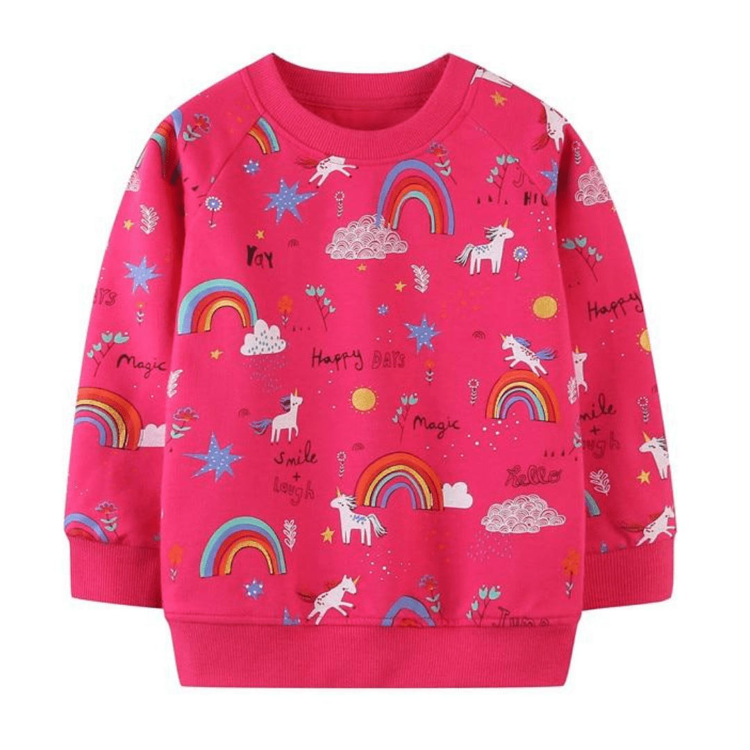 Rainbow Unicorn Pattern Print Design Sweater