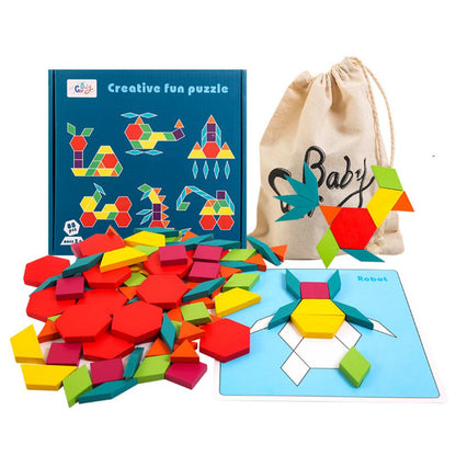 Geometric Shape Puzzle Blocks 88 Blocks 3D Toy Puzzle Game Kids Accessories Wholesale