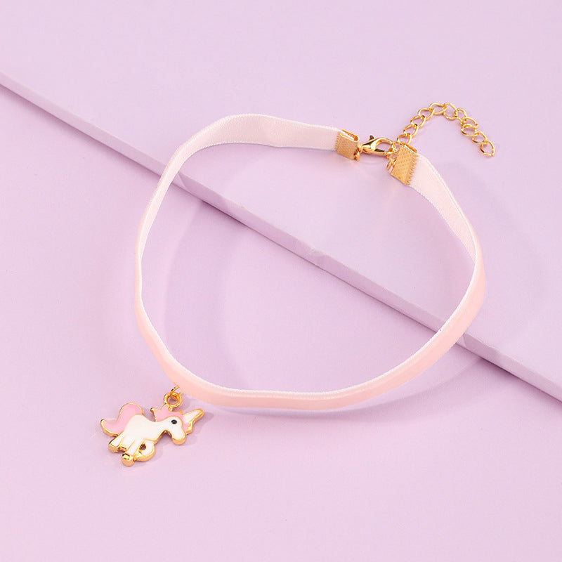 Girl Unicorn Necklace Wholesale 54974932