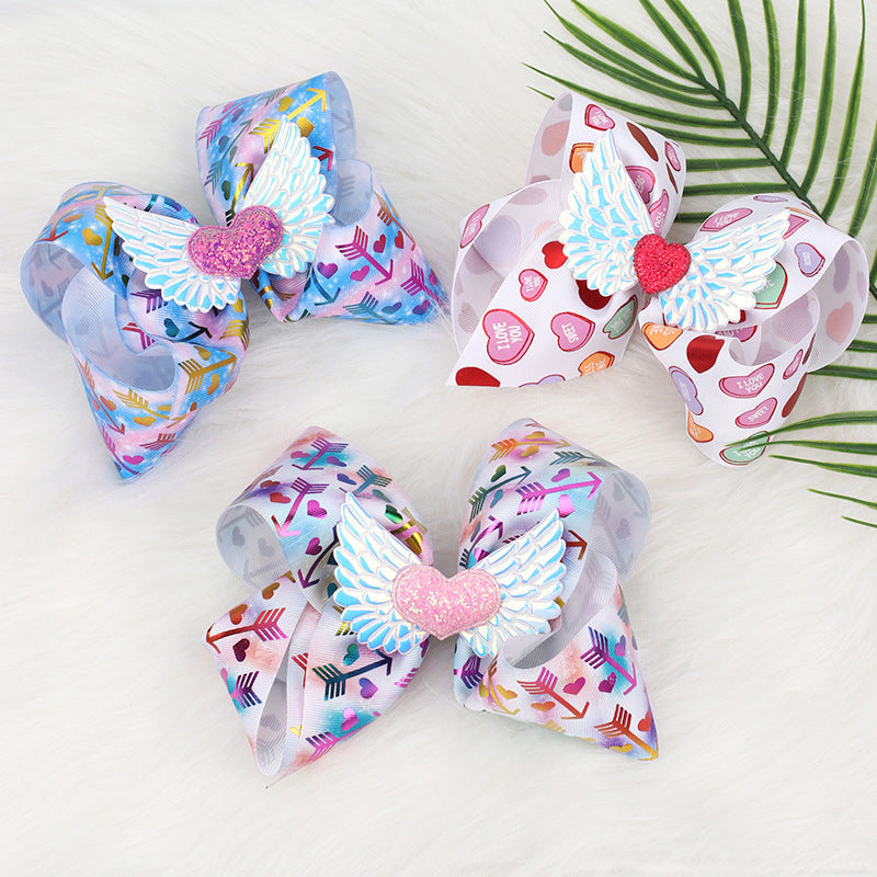 Girl Wings Love Heart Bow Hairpin Wholesale 94163236