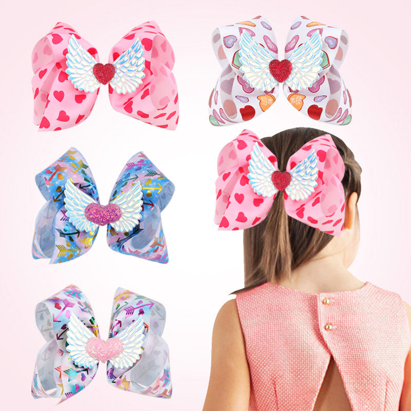 Girl Wings Love Heart Bow Hairpin Wholesale 94163236