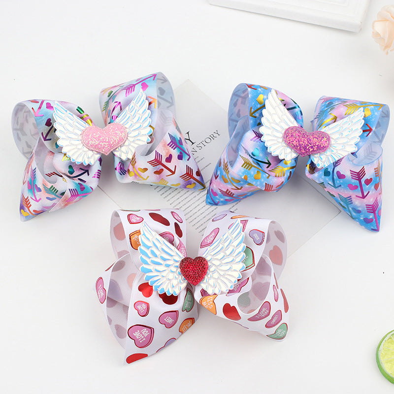 Girl Wings Love Heart Bow Hairpin Wholesale 94163236
