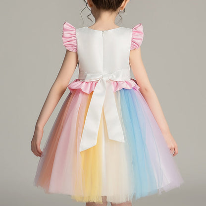 Unicorn Princess Summer Petal Sleeve Dress