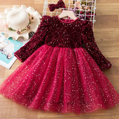 Long Sleeve Party Ruffle Dress