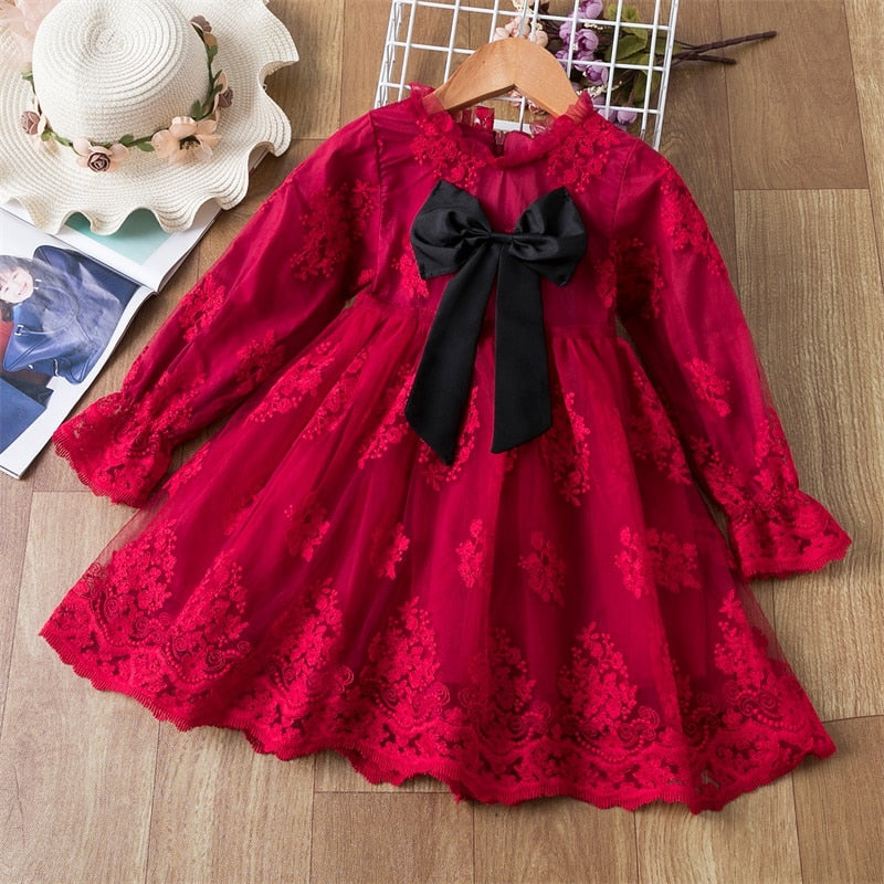 Long Sleeve Party Ruffle Dress