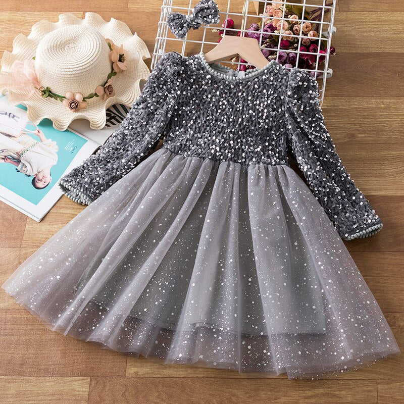 Long Sleeve Party Ruffle Dress
