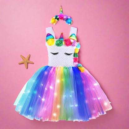 Sequin Top Unicorn LED Dress