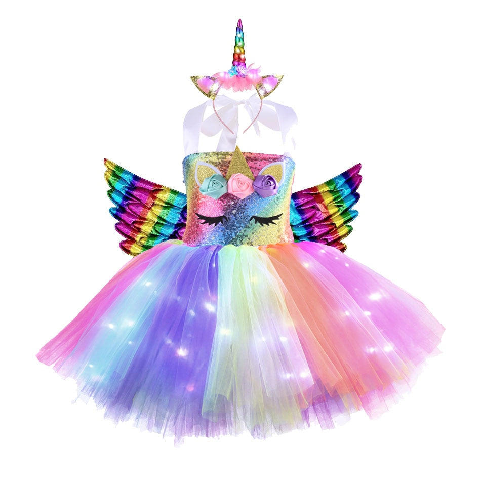 Sequin Top Unicorn LED Dress