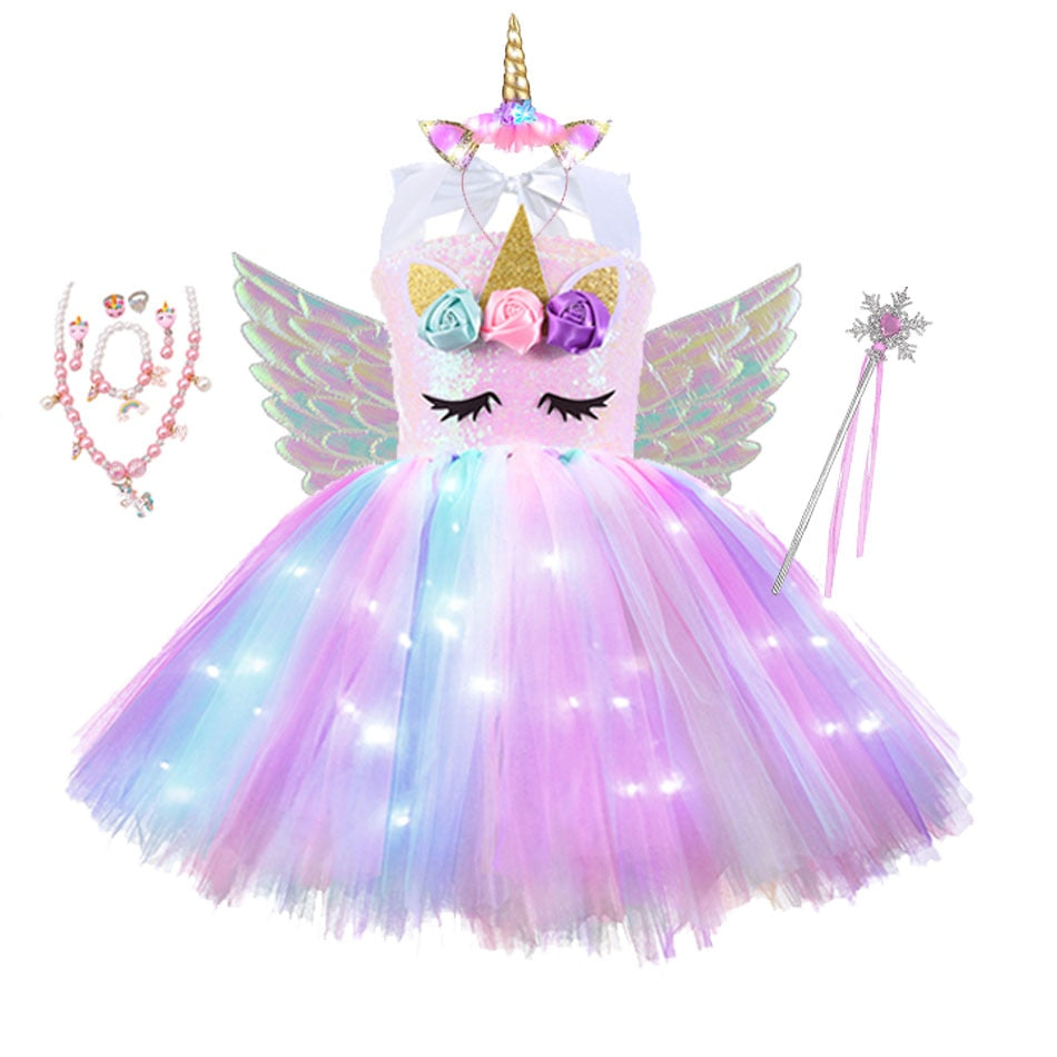 Sequin Top Unicorn LED Dress